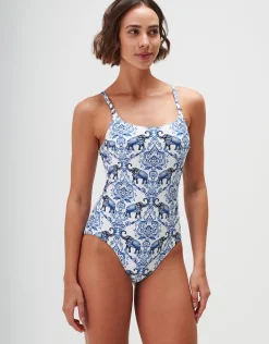 Zuri Tank Swimsuit - Porcelain