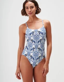 Zuri Tank Swimsuit - Porcelain